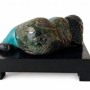 P – 165 Mujer Dormida.  Antigüedades – Antique
